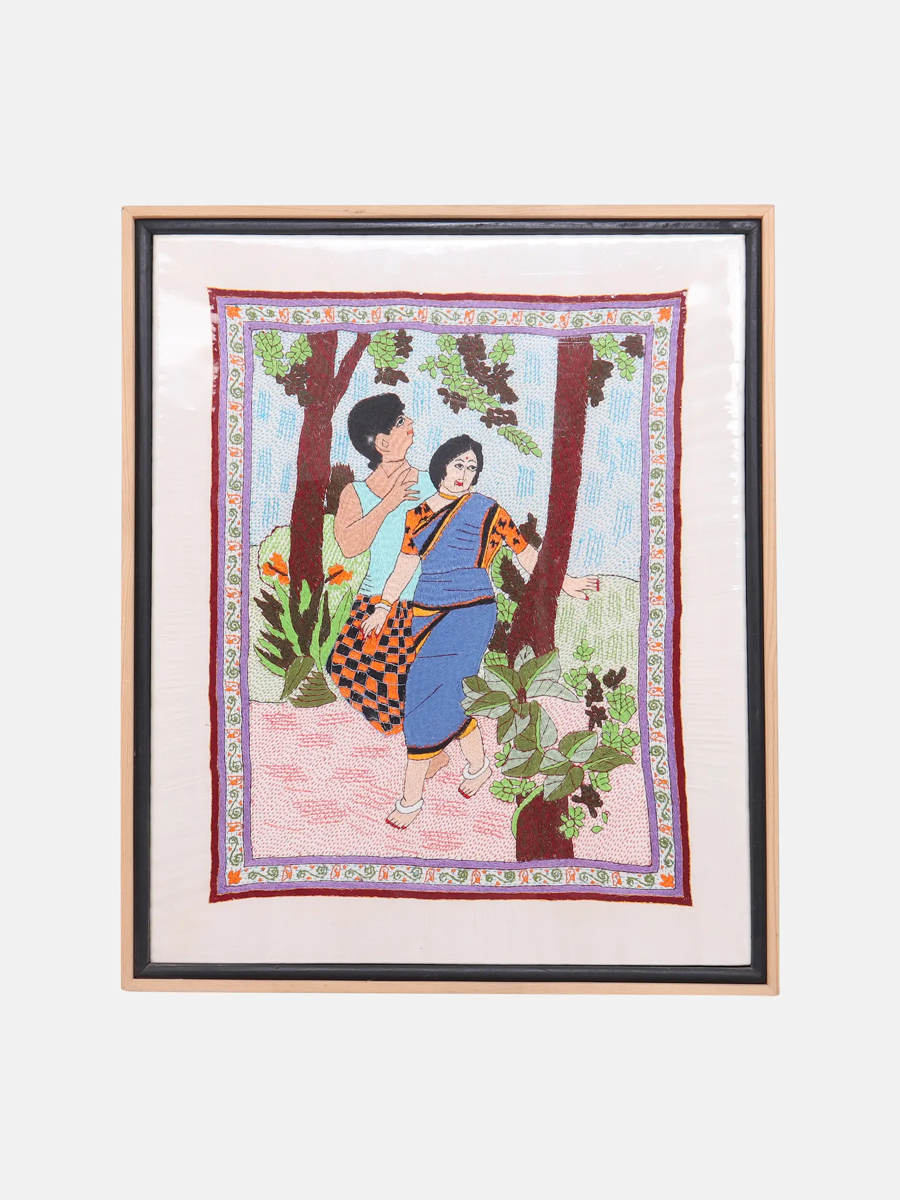 Nakshi Kantha Silk Wall Hanging Tapestry
